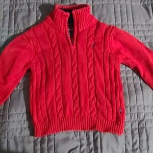 Nautica Toddler's Red Zip Neck Sweater Size 3